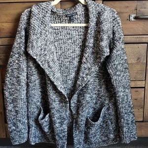 Eileen Fisher gray knit cardigan